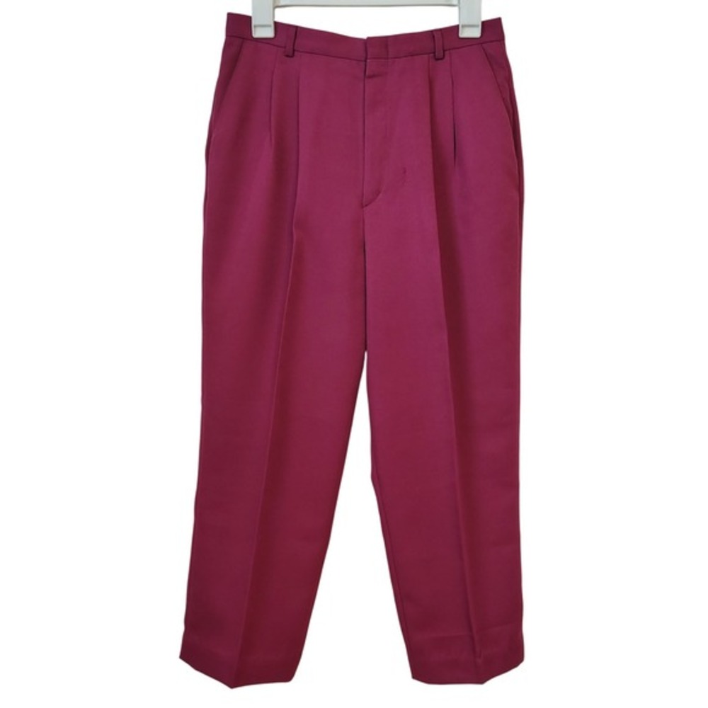 Vintage Haggar Classics Womens Dress Pants 12 Petite Purple Pleated Trousers